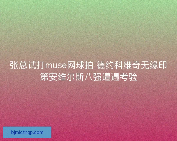 张总试打muse网球拍 德约科维奇无缘印第安维尔斯八强遭遇考验